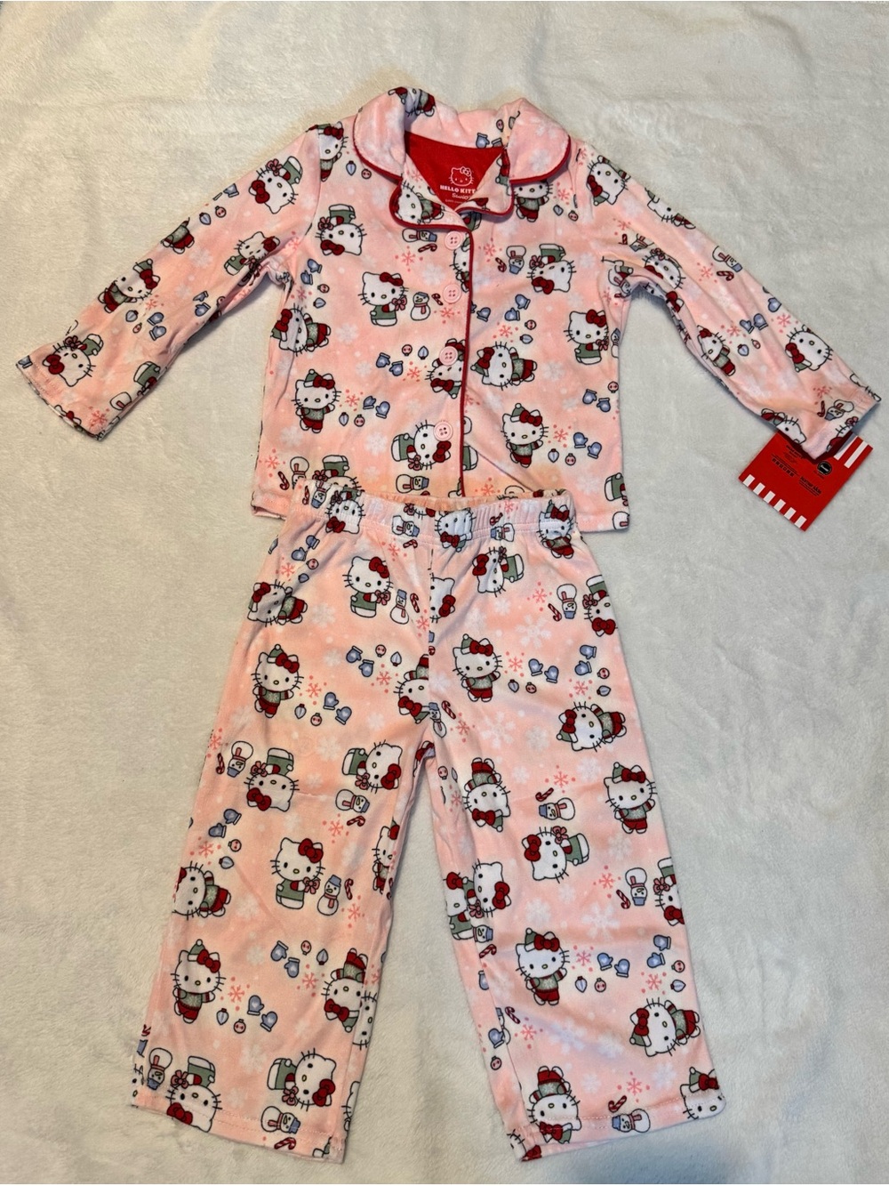 Hello Kitty Pink Sleep Set with Red Accents